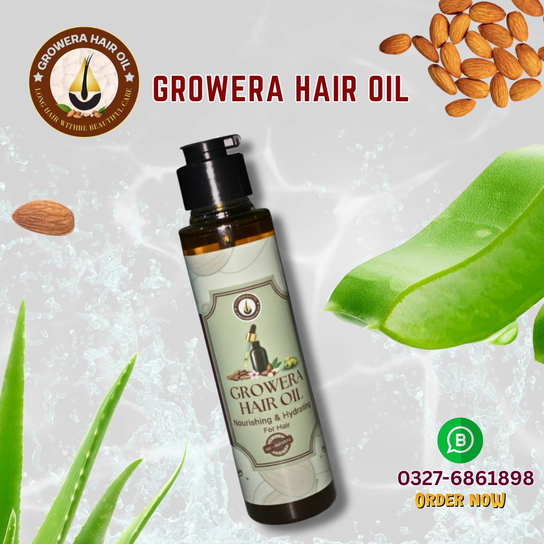 Growera Hair Oil – 100% Natural Formula for Faster Hair Growth & Strong, Shiny Hair