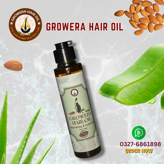 Growera Hair Oil – 100% Natural Formula for Faster Hair Growth & Strong, Shiny Hair